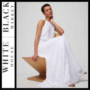 NWT WHBM Braided Halter Maxi Dress
